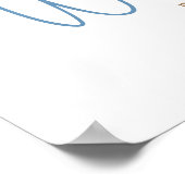 Teddy Bear Baby Dusche Begrüßungszeichen Poster (Ecke)