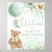 Teddy Bear Baby Dusche Begrüßungszeichen Poster (Vorne)