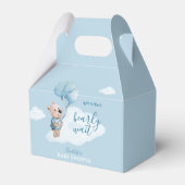 Teddy Bear Baby Dusche Blau Geschenkschachtel (Vorderseite)