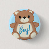 Teddy Bear Baby Dusche Button (Vorderseite)