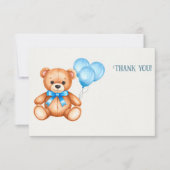 Teddy Bear Baby Dusche Dankeskarte (Vorderseite)