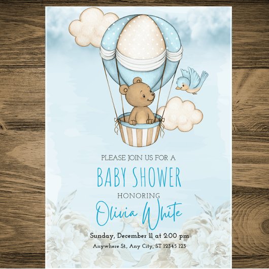 Teddy Bear Baby Dusche einladen, wir können frühze Folieneinladung