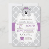 Teddy Bear Baby Dusche Einladung (Vorderseite)