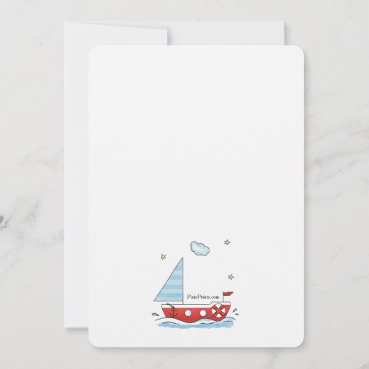 Teddy Bear Baby Dusche Einladung (Rückseite)