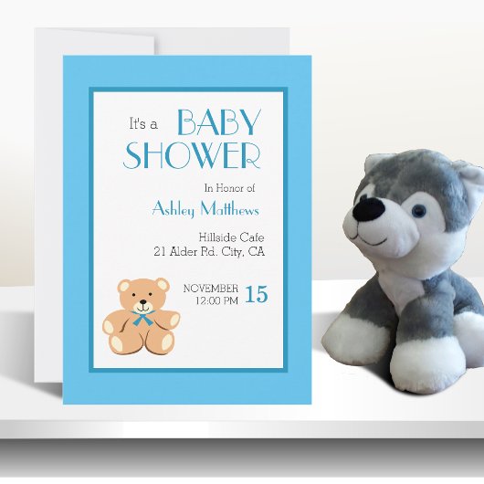 Teddy Bear Baby Dusche Einladung