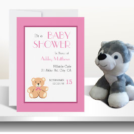 Teddy Bear Baby Dusche Einladung