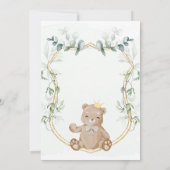 Teddy Bear Baby Dusche Einladung (Rückseite)