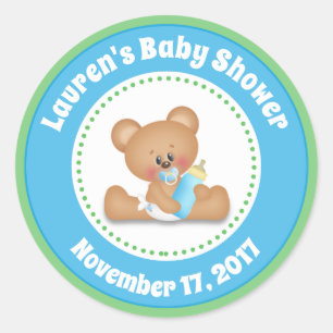 Teddy Bear Baby Dusche Gefallen Stickers Baby Bear