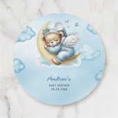 Teddy Bear Baby Dusche Geschenkanhänger (Rückseite)