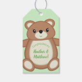 Teddy Bear Baby Dusche Geschenkanhänger (Vorderseite)