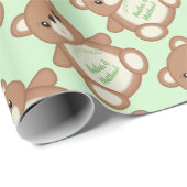 Teddy Bear Baby Dusche Geschenkpapier (Rolleneckpunkt)