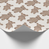 Teddy Bear Baby Dusche Geschenkpapier (Ecke)