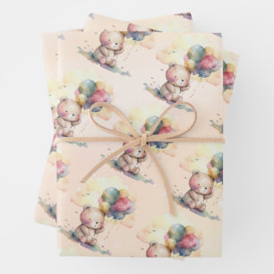 Teddy Bear Baby Dusche Geschenkpapier Set