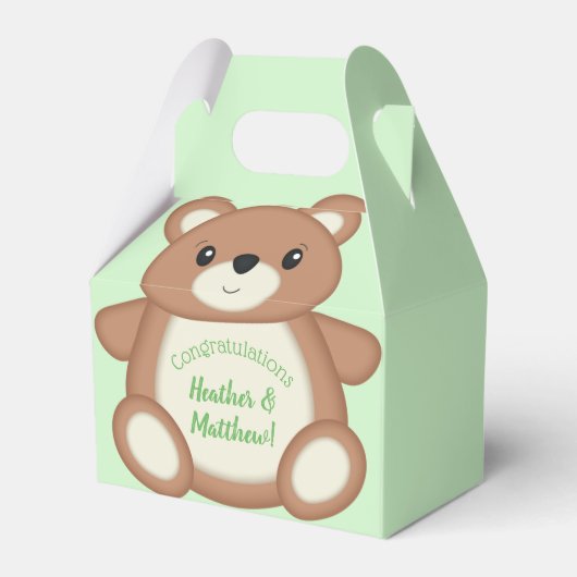 Teddy Bear Baby Dusche Geschenkschachtel (Vorderseite)