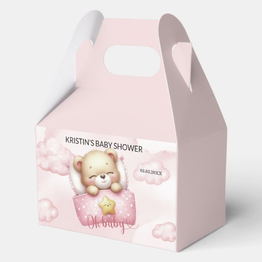 Teddy Bear Baby Dusche Geschenkschachtel (Vorderseite)