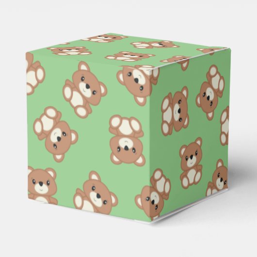 Teddy Bear Baby Dusche Geschenkschachtel (Rückseite)