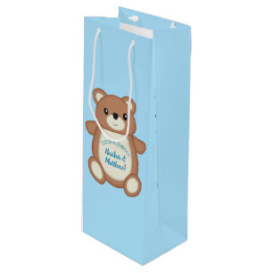 Teddy Bear Baby Dusche Geschenktüte Für Weinflaschen