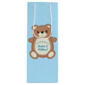 Teddy Bear Baby Dusche Geschenktüte Für Weinflaschen (Vorderseite)