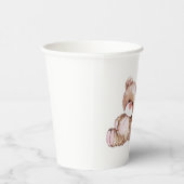 Teddy Bear Baby Dusche, Girl Pink Bear Baby Dusche Pappbecher (Rechts)