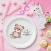Teddy Bear Baby Dusche, Girl Pink Bear Baby Dusche Pappteller (Party)