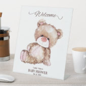 Teddy Bear Baby Dusche, Girl Pink Bear Baby Dusche Sockelschild (In Situ)