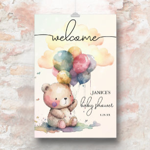 Teddy Bear Baby Dusche Grosser Empfang Poster