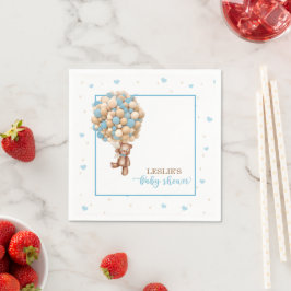 Teddy Bear Baby Dusche - Heißluftballon Custom - Serviette