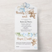 Teddy Bear Baby Dusche in einer Einladung (Innen Boden)