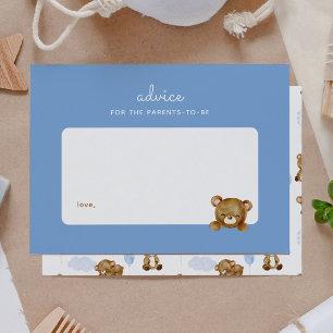 Teddy Bear Baby Dusche Kinderbetreuung Mitteilungskarte