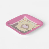 Teddy Bear Baby Dusche mit Retro Circles Pappteller (Gewinkelt)