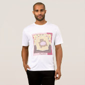 Teddy Bear Baby Dusche mit Retro Circles T-Shirt (Vorne ganz)