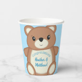 Teddy Bear Baby Dusche Pappbecher (Rückseite)