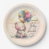Teddy Bear Baby Dusche Pappteller (Vorderseite)