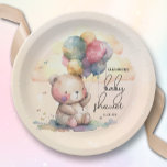Teddy Bear Baby Dusche Pappteller<br><div class="desc">Ein niedlicher,  kuscheliger Teddybär,  ein Haufen Ballons,  Schmetterlinge,  flauschige Wolken und Ihre Details werden auf diesen Baby-Duschpapier-Tellern vorgestellt. PASSENDE Artikel in unserer Sammlung.</div>