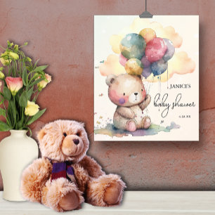 Teddy Bear Baby Dusche Poster