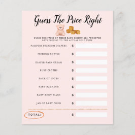 Teddy Bear Baby Dusche Rosa Spiel schätzen den Pre