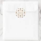 Teddy Bear Baby Dusche Runder Aufkleber (Tasche)