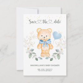 Teddy Bear Baby Dusche Save the Date