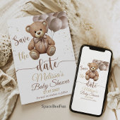 Teddy Bear Baby Dusche Save the Date einladen Einladung