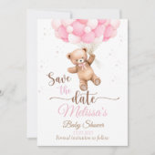 Teddy Bear Baby Dusche Save the Date wir können fr Einladung (Vorderseite)