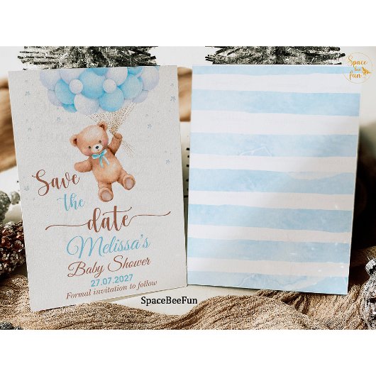 Teddy Bear Baby Dusche Save the Date wir können fr Einladung
