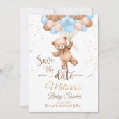 Teddy Bear Baby Dusche Save the Date wir können fr Einladung (Vorderseite)