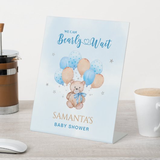 Teddy Bear Baby Dusche Sockelschild (In SItu)