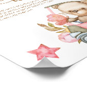 Teddy Bear Baby Dusche Spate Night Diapers Poster (Ecke)