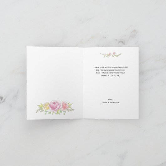 Teddy Bear Baby Dusche Vielen Dank (Innenseite)