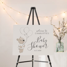 Teddy Bear Baby Dusche Willkommen