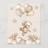 Teddy Bear Baby Dusche Wünsche für Babykarte (Rückseite)