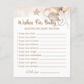 Teddy Bear Baby Dusche Wünsche für Babykarte (Vorderseite)