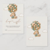 Teddy Bear Baby Duschkabine Windelwanne Begleitkarte (Vorne/Hinten)