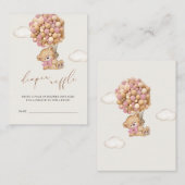 Teddy Bear Baby Duschkabine Windelwanne Begleitkarte (Vorne/Hinten)